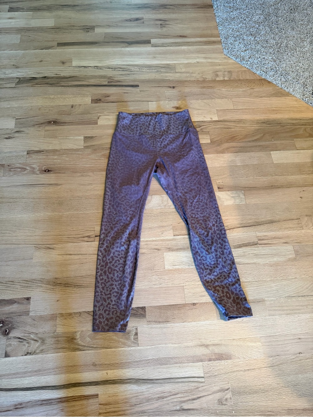 ZYIA Lavendar Leopard Print Women's Leggings